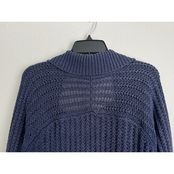 Boden Womens Long Sleeve Open Knit Duster Cardigan Sweater Heavy Blue Medium - Picture 5 of 7